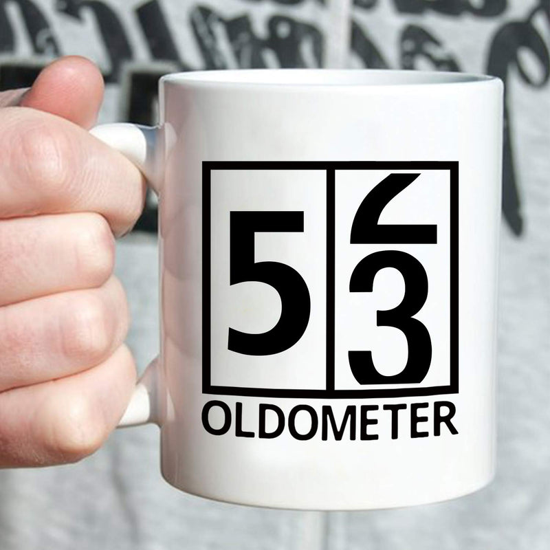 53rd Birthday Gifts for Men - 1966 Birthday Gifts for Men, 53 Years Old Birthday Gifts Coffee Mug for Dad, Husband, Friend, Brother, Him, Colleague, Coworker, Oldometer Mug- 11oz