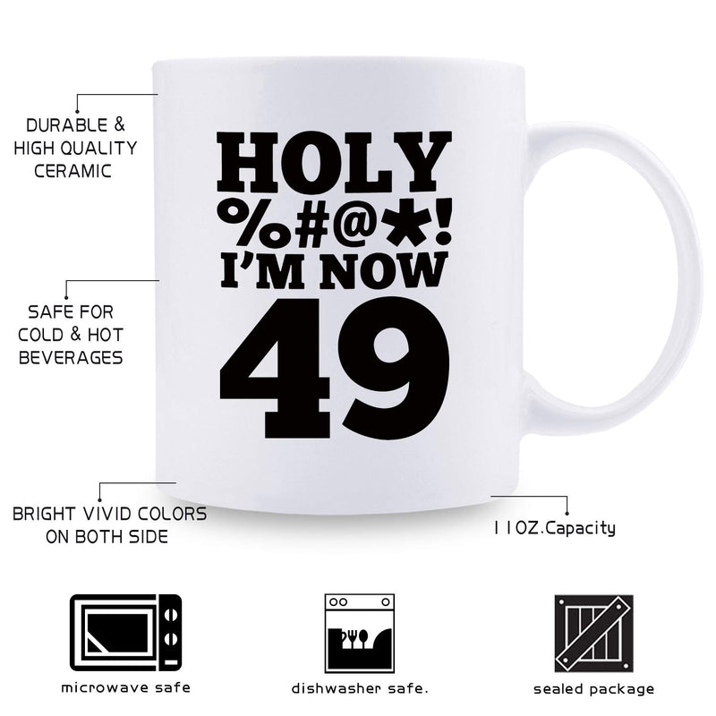 49th Birthday Gifts for Women - 1970 Birthday Gifts for Women, 49 Years Old Birthday Gifts Coffee Mug for Mom, Wife, Friend, Sister, Her, Colleague, Coworker, HOLY MUG - 11oz