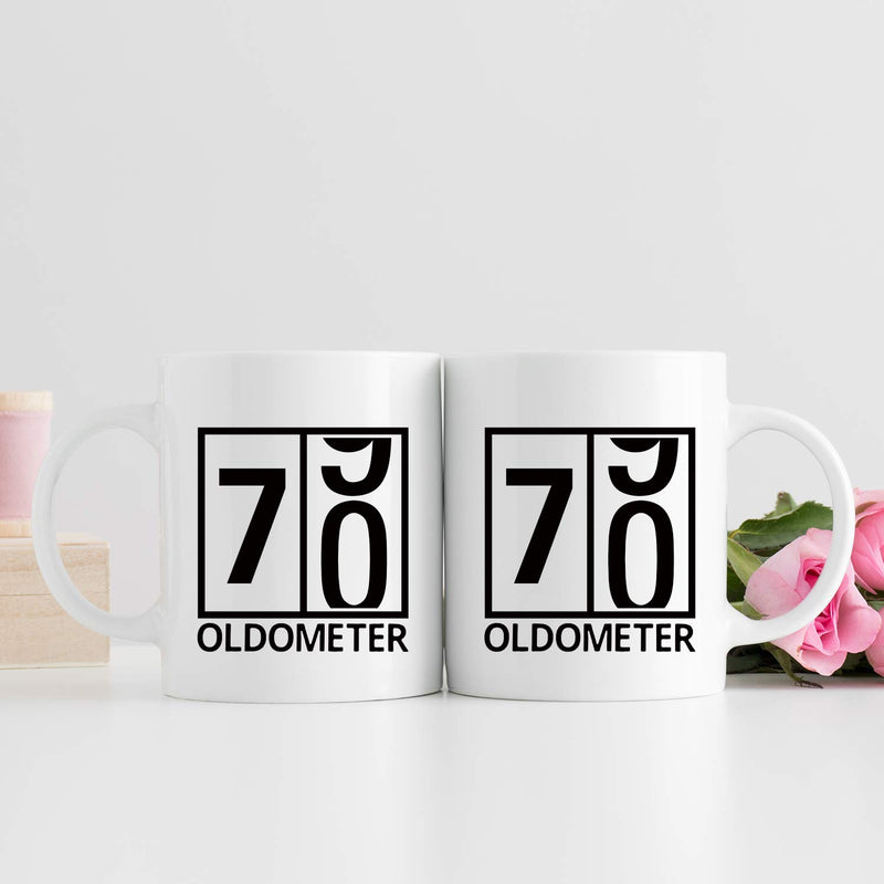 70th Birthday Gifts for Women - 1949 Birthday Gifts for Women, 70 Years Old Birthday Gifts Coffee Mug for Mom, Wife, Friend, Sister, Her, Colleague, Coworker, Oldometer Mug - 11oz