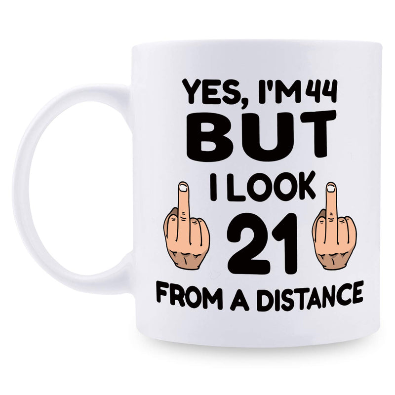 44th Birthday Gifts for Women - 1975 Birthday Gifts for Women, 44 Years Old Birthday Gifts Coffee Mug for Mom, Wife, Friend, Sister, Her, Colleague, Coworker - 11oz