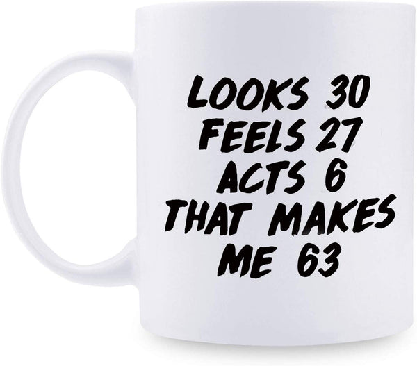 63rd Birthday Gifts for Women - 1956 Birthday Gifts for Women, 63 Years Old Birthday Gifts Coffee Mug for Mom, Wife, Friend, Sister, Her, Colleague, Coworker - 11oz