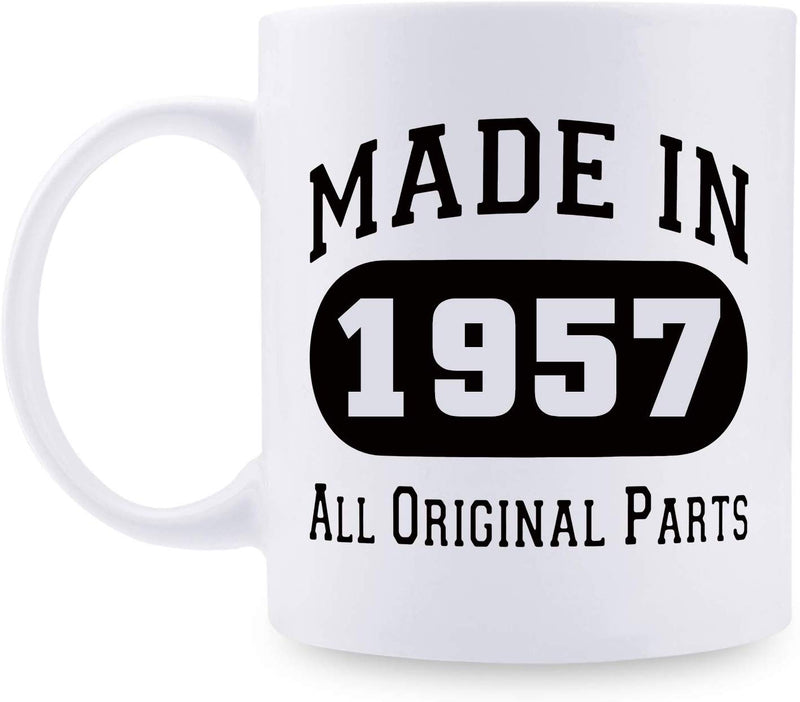 62nd Birthday Gifts for Men - 1957 Birthday Gifts for Men, 62 Years Old Birthday Gifts Coffee Mug for Dad, Husband, Friend, Brother, Him, Colleague, Coworker - 11oz