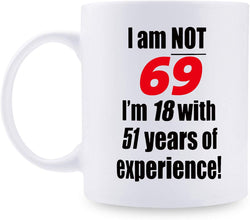 69th Birthday Gifts for Men - 1950 Birthday Gifts for Men, 69 Years Old Birthday Gifts Coffee Mug for Dad, Husband, Friend, Brother, Him, Colleague, Coworker - 11oz