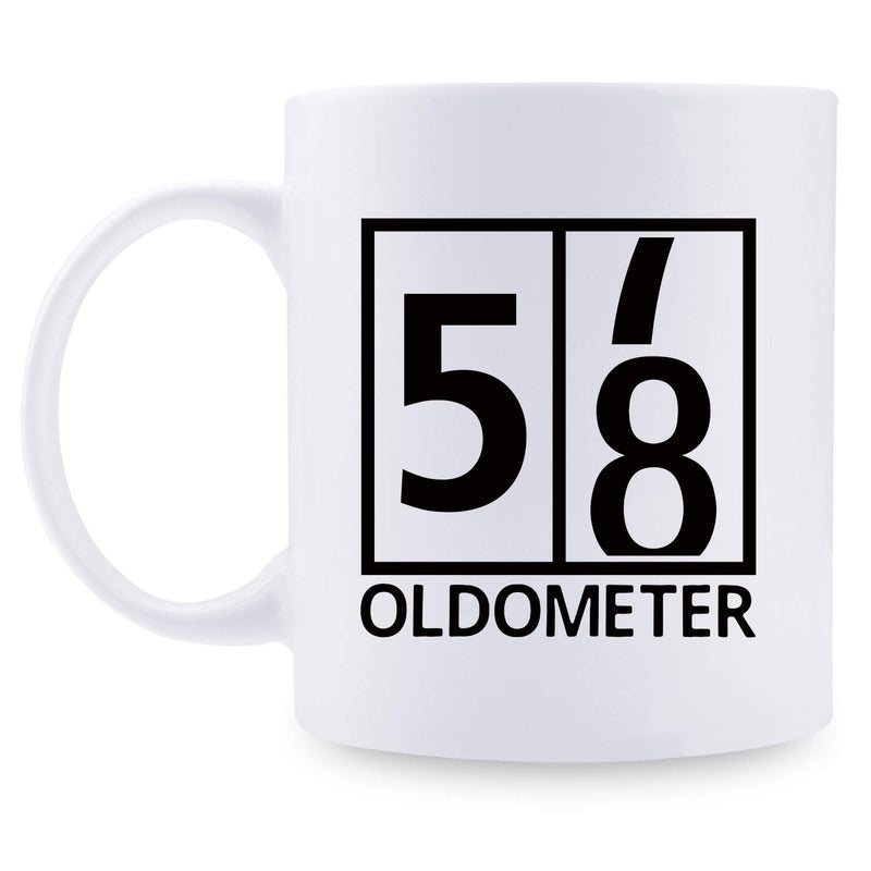 58th Birthday Gifts for Women - 1961 Birthday Gifts for Women, 58 Years Old Birthday Gifts Coffee Mug for Mom, Wife, Friend, Sister, Her, Colleague, Coworker, Oldometer Mug - 11oz