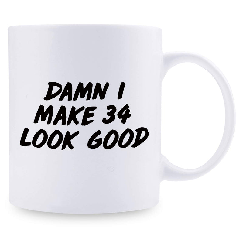 34th Birthday Gifts for Women - 1985 Birthday Gifts for Women, 34 Years Old Birthday Gifts Coffee Mug for Mom, Wife, Friend, Sister, Her, Colleague, Coworker - 11oz