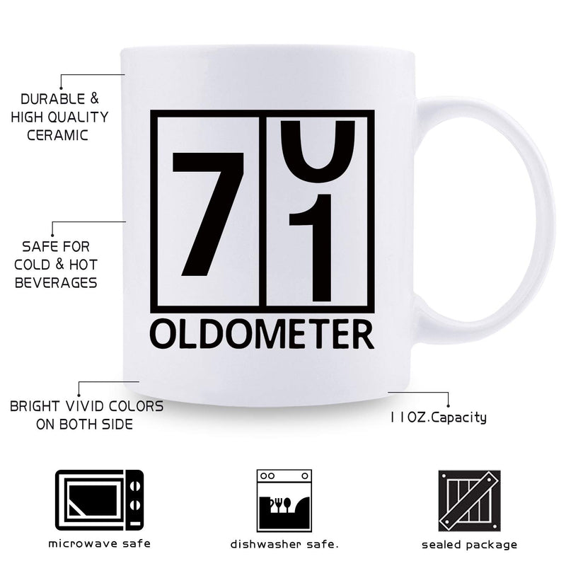 71st Birthday Gifts for Women - 1948 Birthday Gifts for Women, 71 Years Old Birthday Gifts Coffee Mug for Mom, Wife, Friend, Sister, Her, Colleague, Coworker, Oldometer Mug - 11oz