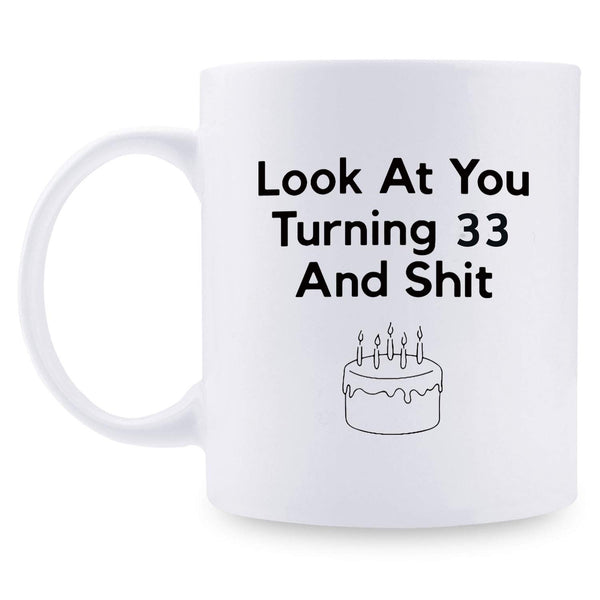 33rd Birthday Gifts for Women - 1986 Birthday Gifts for Women, 33 Years Old Birthday Gifts Coffee Mug for Mom, Wife, Friend, Sister, Her, Colleague, Coworker - 11oz