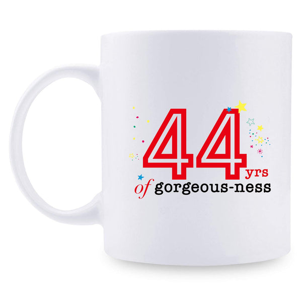 44th Birthday Gifts for Women - 1975 Birthday Gifts for Women, 44 Years Old Birthday Gifts Coffee Mug for Mom, Wife, Friend, Sister, Her, Colleague, Coworker - 11oz