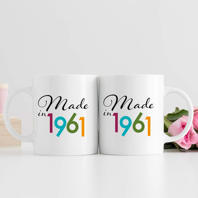 58th Birthday Gifts for Women - 1961 Birthday Gifts for Women, 58 Years Old Birthday Gifts Coffee Mug for Mom, Wife, Friend, Sister, Her, Colleague, Coworker - 11oz