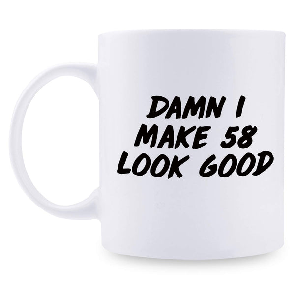 58th Birthday Gifts for Women - 1961 Birthday Gifts for Women, 58 Years Old Birthday Gifts Coffee Mug for Mom, Wife, Friend, Sister, Her, Colleague, Coworker - 11oz