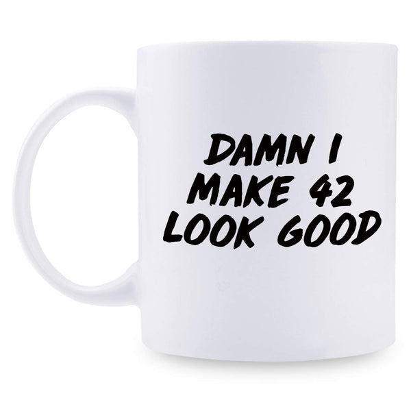 42nd Birthday Gifts for Men - 1977 Birthday Gifts for Men, 42 Years Old Birthday Gifts Coffee Mug for Dad, Husband, Friend, Brother, Him, Colleague, Coworker - 11oz