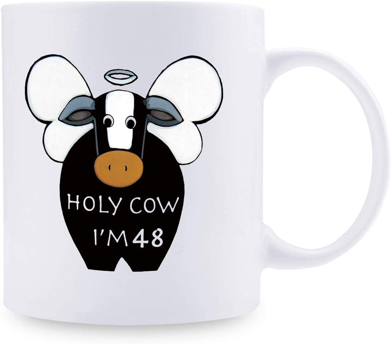 48th Birthday Gifts for Women - 1971 Birthday Gifts for Women, 48 Years Old Birthday Gifts Coffee Mug for Mom, Wife, Friend, Sister, Her, Colleague, Coworker, HOLY COW MUG - 11oz