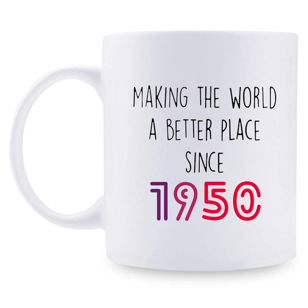 69th Birthday Gifts for Women - 1950 Birthday Gifts for Women, 69 Years Old Birthday Gifts Coffee Mug for Mom, Wife, Friend, Sister, Her, Colleague, Coworker - 11oz