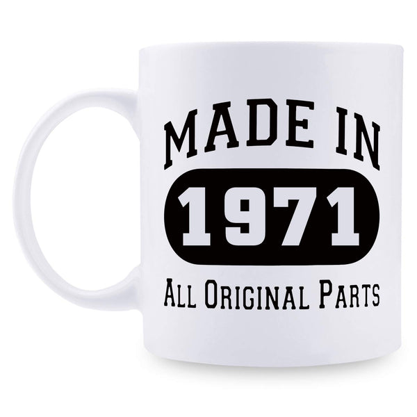 48th Birthday Gifts for Men - 1971 Birthday Gifts for Men, 48 Years Old Birthday Gifts Coffee Mug for Dad, Husband, Friend, Brother, Him, Colleague, Coworker - 11oz