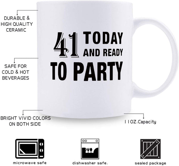 41st Birthday Gifts for Men - 1978 Birthday Gifts for Men, 41 Years Old Birthday Gifts Coffee Mug for Dad, Husband, Friend, Brother, Him, Colleague, Coworker - 11oz