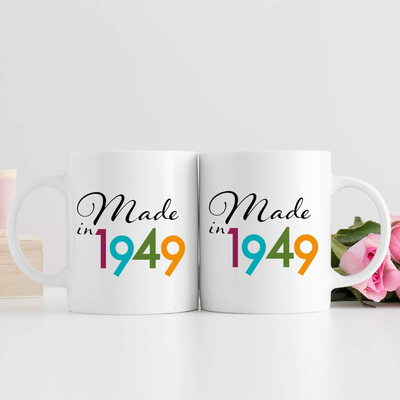 70th Birthday Gifts for Women - 1949 Birthday Gifts for Women, 70 Years Old Birthday Gifts Coffee Mug for Mom, Wife, Friend, Sister, Her, Colleague, Coworker - 11oz