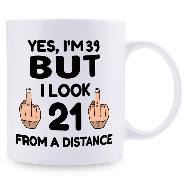 39th Birthday Gifts for Women - 1980 Birthday Gifts for Women, 39 Years Old Birthday Gifts Coffee Mug for Mom, Wife, Friend, Sister, Her, Colleague, Coworker - 11oz