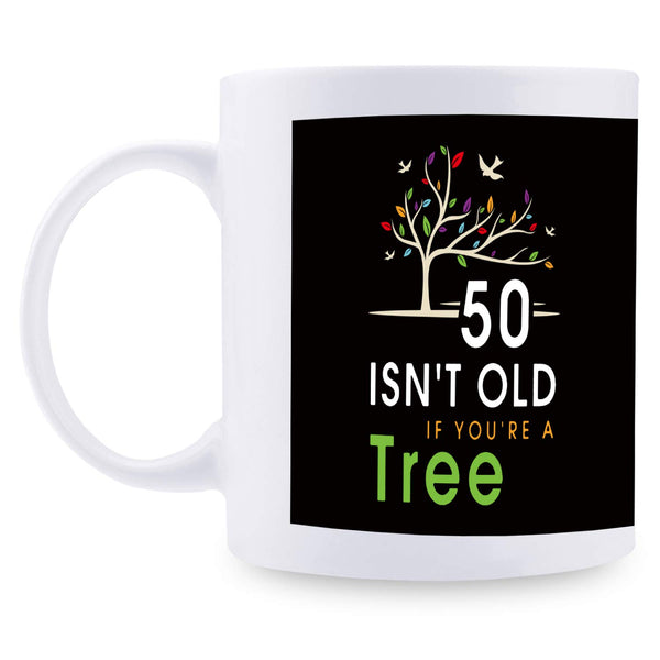 50th Birthday Gifts for Women - 1969 Birthday Gifts for Women, 50 Years Old Birthday Gifts Coffee Mug, Personalized Mug with Age for Mom, Wife, Friend, Sister, Her, Colleague, Coworker - 11oz