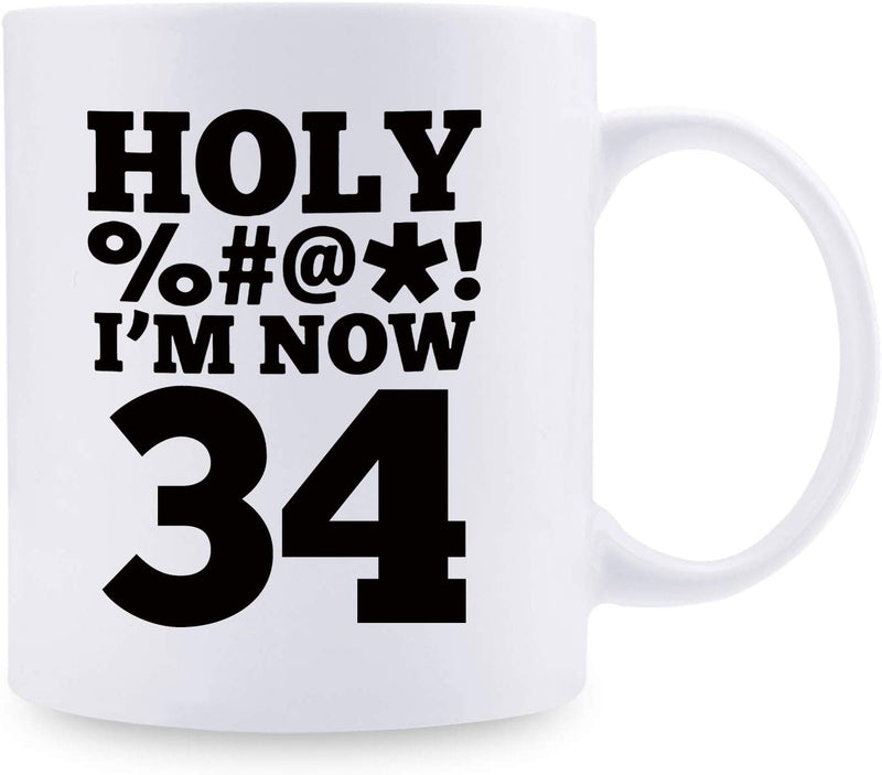 34th Birthday Gifts for Women - 1985 Birthday Gifts for Women, 34 Years Old Birthday Gifts Coffee Mug for Mom, Wife, Friend, Sister, Her, Colleague, Coworker, HOLY MUG- 11oz