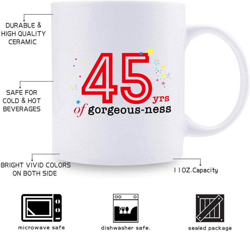 45th Birthday Gifts for Men - 1974 Birthday Gifts for Men, 45 Years Old Birthday Gifts Coffee Mug for Dad, Husband, Friend, Brother, Him, Colleague, Coworker - 11oz