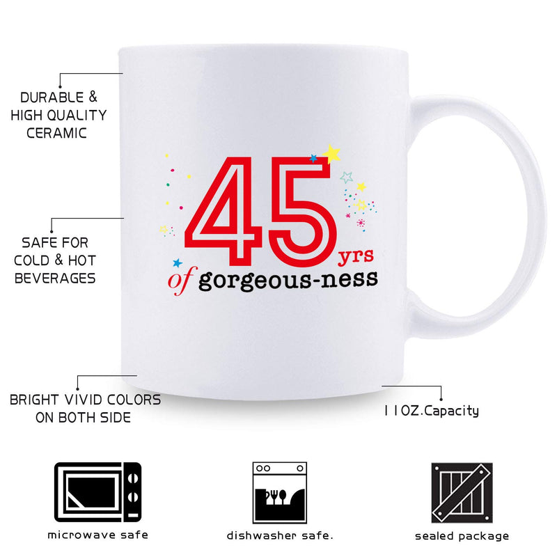 45th Birthday Gifts for Men - 1974 Birthday Gifts for Men, 45 Years Old Birthday Gifts Coffee Mug for Dad, Husband, Friend, Brother, Him, Colleague, Coworker - 11oz