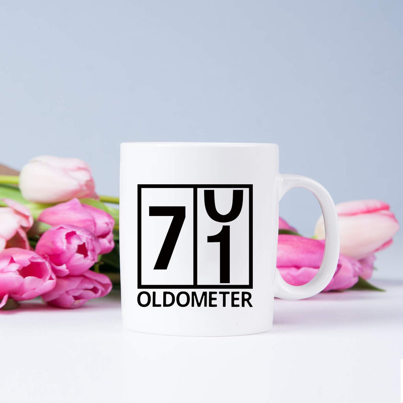 71st Birthday Gifts for Women - 1948 Birthday Gifts for Women, 71 Years Old Birthday Gifts Coffee Mug for Mom, Wife, Friend, Sister, Her, Colleague, Coworker, Oldometer Mug - 11oz