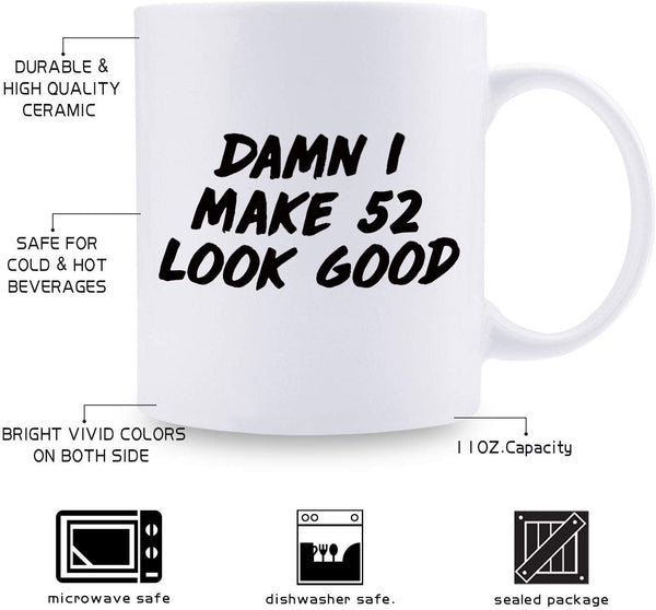 52nd Birthday Gifts for Women - 1967 Birthday Gifts for Women, 52 Years Old Birthday Gifts Coffee Mug for Mom, Wife, Friend, Sister, Her, Colleague, Coworker - 11oz