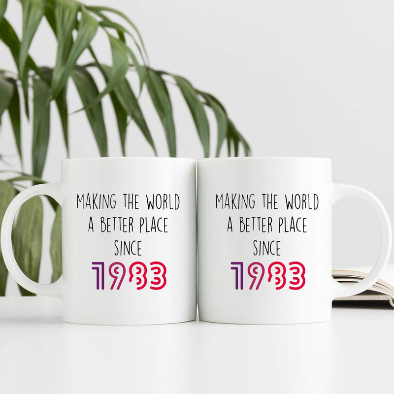 36th Birthday Gifts for Women - 1983 Birthday Gifts for Women, 36 Years Old Birthday Gifts Coffee Mug for Mom, Wife, Friend, Sister, Her, Colleague, Coworker - 11oz