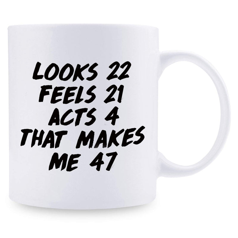 47th Birthday Gifts for Women - 1972 Birthday Gifts for Women, 47 Years Old Birthday Gifts Coffee Mug for Mom, Wife, Friend, Sister, Her, Colleague, Coworker - 11oz