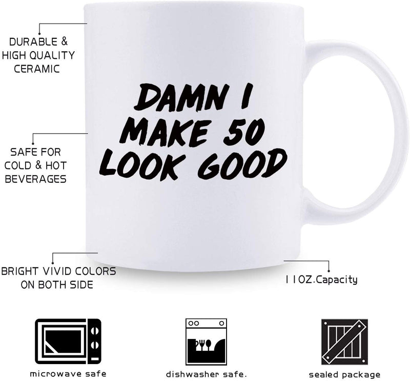 50th Birthday Gifts for Men - 1969 Birthday Gifts for Men, 50 Years Old Birthday Gifts Coffee Mug for Dad, Husband, Friend, Brother, Him, Colleague, Coworker - 11oz