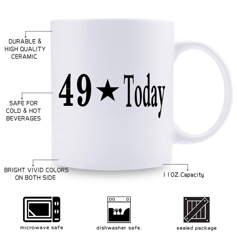 49th Birthday Gifts for Men - 1970 Birthday Gifts for Men, 49 Years Old Birthday Gifts Coffee Mug for Dad, Husband, Friend, Brother, Him, Colleague, Coworker - 11oz