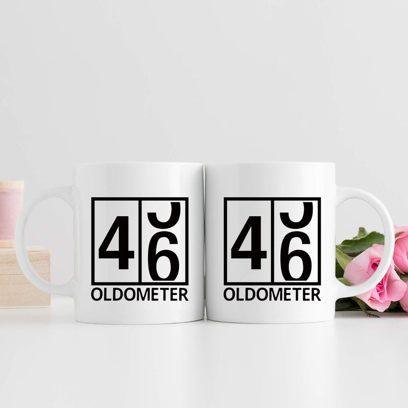 46th Birthday Gifts for Women - 1973 Birthday Gifts for Women, 46 Years Old Birthday Gifts Coffee Mug for Mom, Wife, Friend, Sister, Her, Colleague, Coworker, Oldometer Mug - 11oz