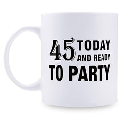 45th Birthday Gifts for Women - 1974 Birthday Gifts for Women, 45 Years Old Birthday Gifts Coffee Mug for Mom, Wife, Friend, Sister, Her, Colleague, Coworker - 11oz