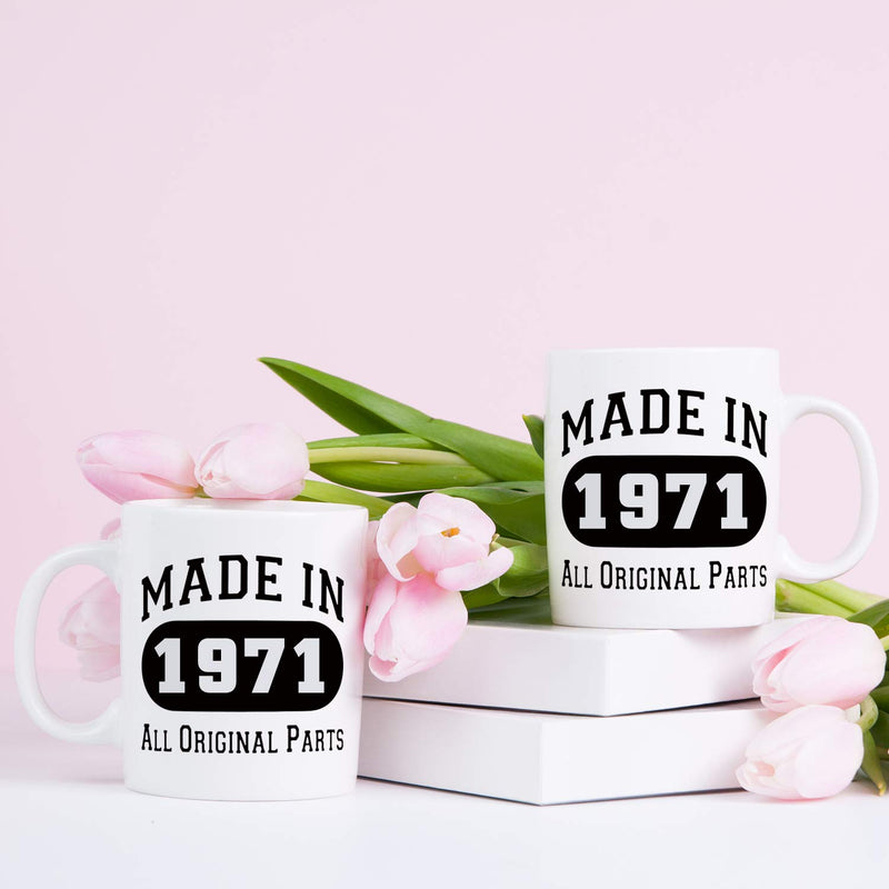 48th Birthday Gifts for Women - 1971 Birthday Gifts for Women, 48 Years Old Birthday Gifts Coffee Mug for Mom, Wife, Friend, Sister, Her, Colleague, Coworker - 11oz