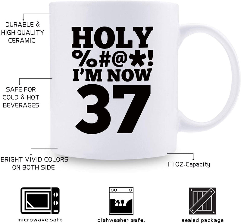 37th Birthday Gifts for Men - 1982 Birthday Gifts for Men, 37 Years Old Birthday Gifts Coffee Mug for Dad, Husband, Friend, Brother, Him, Colleague, Coworker, HOLY MUG - 11oz