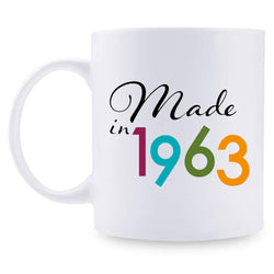 56th Birthday Gifts for Men - 1963 Birthday Gifts for Men, 56 Years Old Birthday Gifts Coffee Mug for Dad, Husband, Friend, Brother, Him, Colleague, Coworker - 11oz