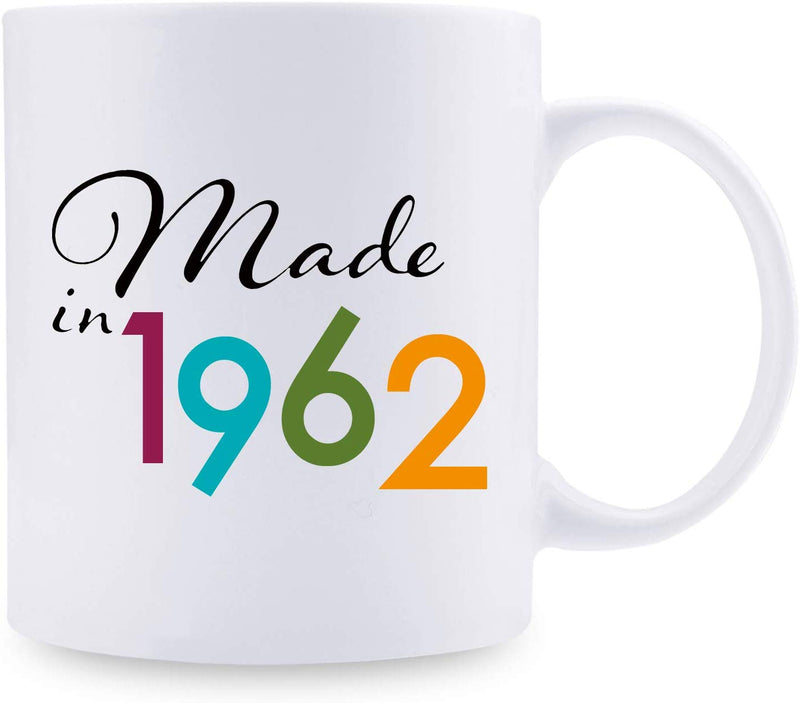 57th Birthday Gifts for Women - 1962 Birthday Gifts for Women, 57 Years Old Birthday Gifts Coffee Mug for Mom, Wife, Friend, Sister, Her, Colleague, Coworker - 11oz