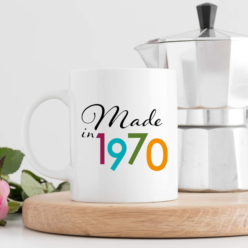 49th Birthday Gifts for Women - 1970 Birthday Gifts for Women, 49 Years Old Birthday Gifts Coffee Mug for Mom, Wife, Friend, Sister, Her, Colleague, Coworker - 11oz