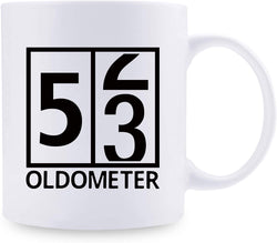 53rd Birthday Gifts for Women - 1966 Birthday Gifts for Women, 53 Years Old Birthday Gifts Coffee Mug for Mom, Wife, Friend, Sister, Her, Colleague, Coworker, Oldometer Mug - 11oz