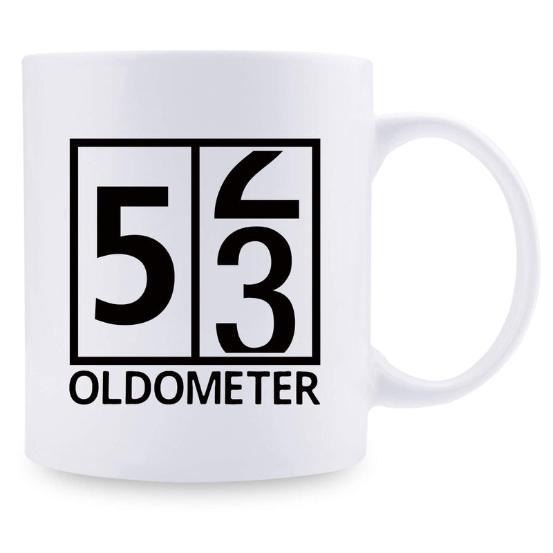 53rd Birthday Gifts for Men - 1966 Birthday Gifts for Men, 53 Years Old Birthday Gifts Coffee Mug for Dad, Husband, Friend, Brother, Him, Colleague, Coworker, Oldometer Mug- 11oz