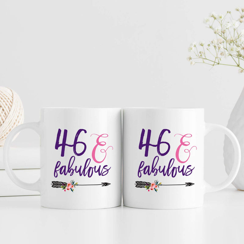 46th Birthday Gifts for Women - 1973 Birthday Gifts for Women, 46 Years Old Birthday Gifts Coffee Mug for Mom, Wife, Friend, Sister, Her, Colleague, Coworker - 11oz