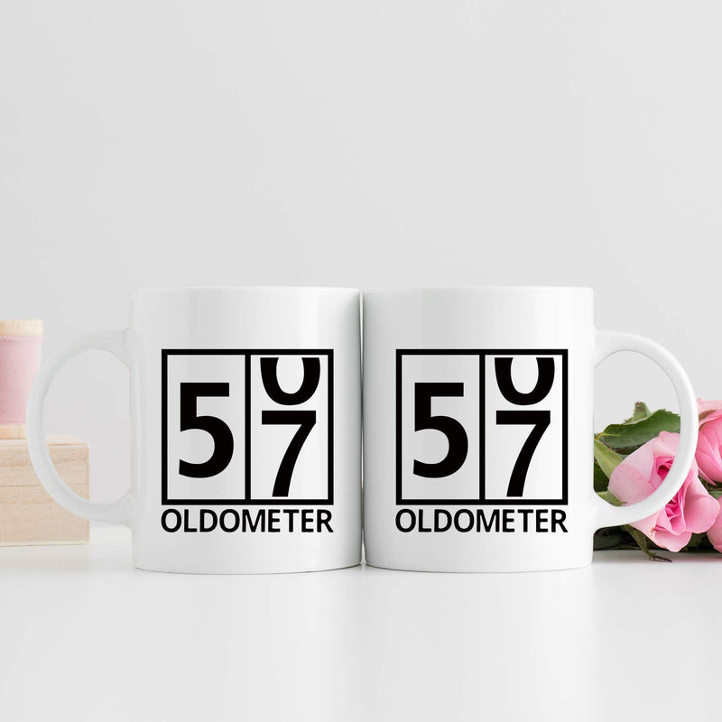 57th Birthday Gifts for Women - 1962 Birthday Gifts for Women, 57 Years Old Birthday Gifts Coffee Mug for Mom, Wife, Friend, Sister, Her, Colleague, Coworker, Oldometer Mug - 11oz