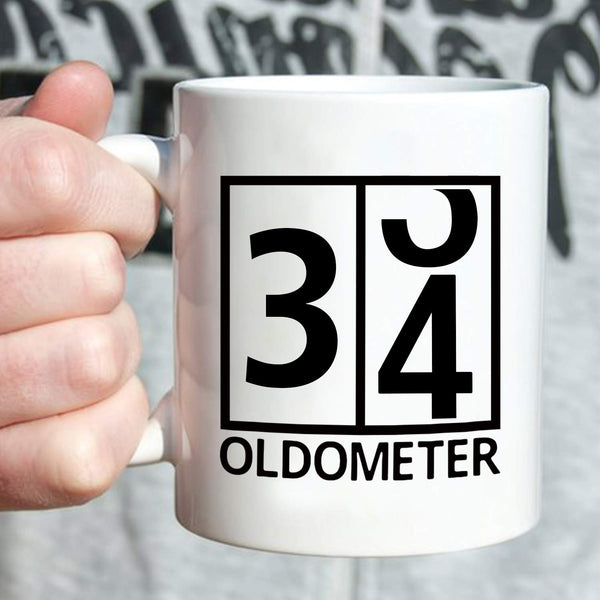 34th Birthday Gifts for Men - 1985 Birthday Gifts for Men, 34 Years Old Birthday Gifts Coffee Mug for Dad, Husband, Friend, Brother, Him, Colleague, Coworker, Oldometer Mug - 11oz