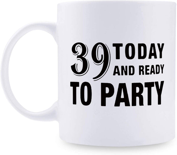 39th Birthday Gifts for Women - 1980 Birthday Gifts for Women, 39 Years Old Birthday Gifts Coffee Mug for Mom, Wife, Friend, Sister, Her, Colleague, Coworker - 11oz