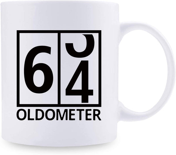 64th Birthday Gifts for Men - 1955 Birthday Gifts for Men, 64 Years Old Birthday Gifts Coffee Mug for Dad, Husband, Friend, Brother, Him, Colleague, Coworker,Oldometer Mug - 11oz