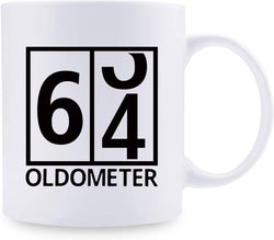 64th Birthday Gifts for Women - 1955 Birthday Gifts for Women, 64 Years Old Birthday Gifts Coffee Mug for Mom, Wife, Friend, Sister, Her, Colleague, Coworker, Oldometer Mug- 11oz