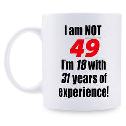 49th Birthday Gifts for Women - 1970 Birthday Gifts for Women, 49 Years Old Birthday Gifts Coffee Mug for Mom, Wife, Friend, Sister, Her, Colleague, Coworker - 11oz