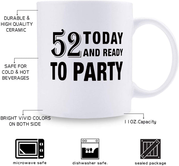 52nd Birthday Gifts for Men - 1967 Birthday Gifts for Men, 52 Years Old Birthday Gifts Coffee Mug for Dad, Husband, Friend, Brother, Him, Colleague, Coworker - 11oz