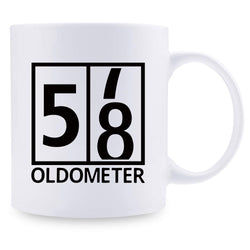 58th Birthday Gifts for Women - 1961 Birthday Gifts for Women, 58 Years Old Birthday Gifts Coffee Mug for Mom, Wife, Friend, Sister, Her, Colleague, Coworker, Oldometer Mug - 11oz