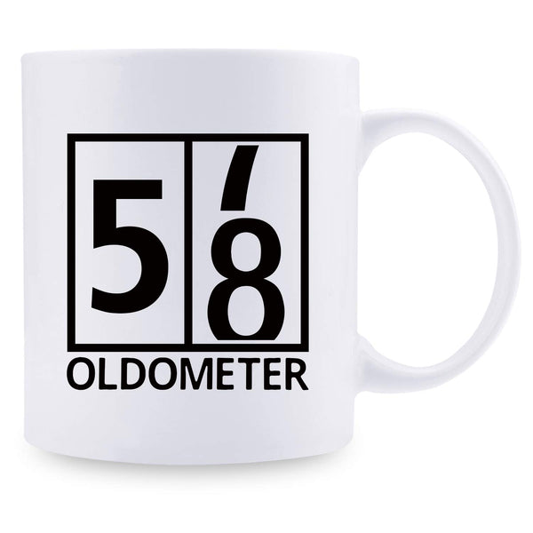 58th Birthday Gifts for Women - 1961 Birthday Gifts for Women, 58 Years Old Birthday Gifts Coffee Mug for Mom, Wife, Friend, Sister, Her, Colleague, Coworker, Oldometer Mug - 11oz